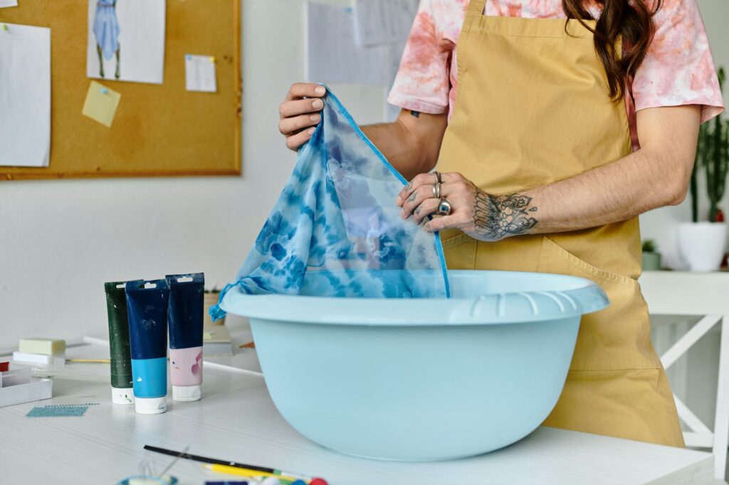 A colorful reimagining: re-dyeing fabric in a diy atelier